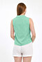 Shirt-Front Tie-Detail Sleeveless Shirt-1510 - 2