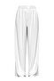 Women's White Coated Wb Poplin Trousers