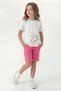 Round Neck Summer Print Detailed Capri Girls' Top and Bottom Set - 4
