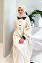Aloura Collared Double Buttoned Muslin Dress - Beige - 7