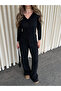 Black Lace Piece Double Knitwear Set - 2602 - 2