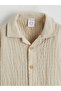 Lcw Baby Beige Muslin Baby Boy Shirt and Pants - 5