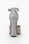 Women's Aurex Silver Glittery Platform Heeled Shoes - 3