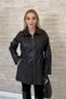 Nuvon Imported Beli B Ruched Black Women's D Leather Coat