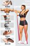 8-Piece Pilates Resistance Band Set 3 Open + 5 Closed Exercise Loops Rubber for Squats Aerobics Pink - 4