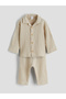 Lcw Baby Beige Muslin Baby Boy Shirt and Pants - 2