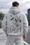 Kapsonlu Kangoru Pocket 3Iplik Cotton Lu Tokyo Printed Sweatshirt