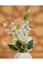 Artificial Plant And Flowers In White Ceramic Pot - 4