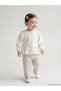 Lcw Baby Ecru Crew Neck Baby Girl Blouse and Pants