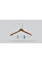 Wooden (Lama Silver Hook) Clothes Hanger, Skirt Hanger Walnut Color 48 Pieces - 2