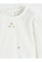 Lcw Baby Ecru Crew Neck Baby Girl Blouse and Pants - 4