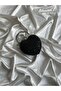 Heart Stone Model Wedding Engagement Evening Dress Bag Stoned Black - 3