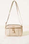 Women's 4 Compartment Faux Leather Medium Size Zipper Closure Handbag and Shoulder Bag - 2