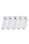 5-Piece Embroidered D Patterned Pa Cotton Waste Socks - 2