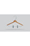Wooden (Lama Silver Hook) Latch Shirt and Skirt Hanger Natural Color 8 Pieces - 3