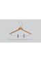Wooden (Lama Silver Hook) Shirt and Skirt Hanger with Latch, Natural Color, 48 Pieces - 2