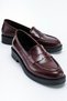 Burgundy Patent Leather Loafers Genuine Leather Women's Shoes Real Leather Patent Leather Women's Loafers Burgundy College Shoes - 4