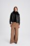 Camel Tek Pleated Wool Pack Loose Trousers - 3