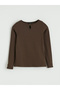 Lcw Everyday Brown Crew Neck Women's Bodysuit - 5