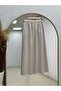 Lunona Double Pocketed Linen Skirt-Ma8256 Stone - 6