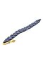 Coarse Grain Marbled Dark Navy Blue Powder Amber Fish Prayer Beads 004 - 3