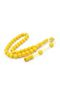 Hakkı Usta Signed Globe Cut B Ankle-Length Yellow Crimped Amber Prayer Beads - 2