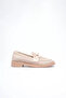 Beige Women's Loafers Metal Buckle Pack Comfortable Daily Shoes Bp30Ms02B - 4