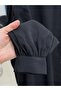 Aliye Low Sleeve Oversize قماش مودال Cupra بدلة مع بنطلون -EK480.2 أسود - 4