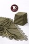 Women's Chiffon Lace Piece Needle Embroidered Coverlet 70X150 Mevlüt Gift Headscarf Evening Dress Shawl Set of 10