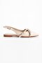 Square Toe Open Back Ba Ballet Flats Lasi̇k Nubuck Stone Kem Belt Tayli - 5