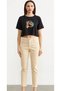 New Season Comfortable Stretchy Women's Beige Boyfriend Jeans