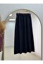 Lunona Double Pocketed Linen Skirt-Ma8256 Black - 6