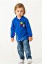 Baby Boy Navy Blue Polo Collar Printed Sweatshirt Jeans Pants Set - 6