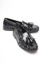 Black Patent Leather Tasseled Women's Loafers Shoes Bp88Ms01A - 6