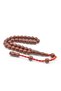 Hakkı Usta Signed Sphere Cut Ankle Length Brown Crimping Amber Prayer Beads