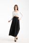 Women's Waist K Belt Detailled Lima/Do Woven Umaş Flared Skirt 94 cm Full Length - 5