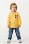 Baby Boy Navy Blue Polo Collar Printed Sweatshirt Jeans Pants Set - 4