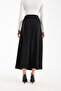 Women's Waist K Belt Detailled Lima/Do Woven Umaş Flared Skirt 94 cm Full Length - 8