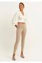 New Season Stretchy Comfortable Women's Beige Skinny Jeans - 3
