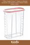 # Storage Container Transparent 2.4 Liter Food Cat Dog Food Box with Lid Kitchen Food Organizer - 4