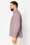 Men Loose Fit Long Sleeves Pain Casual Shirt, Grey - 4