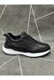 Black Genuine Leather Lace-Up Sneakers - 2
