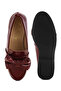 Women's Classic Chunky Bow Loafers In Burgundy - 6
