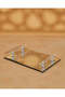 Silver Mirror Glass Decorative Tray 4x30x20Cm - 2