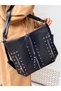 Soft Faux Leather Women's Studded Detail Women's Hand Shoulder Backpack - 7