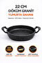 22 cm Cast Iron Egg Pan with Granite Coating and Double Handles, Non-Stick Frying Pan