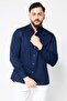 قميص رجالي كاجوال بأكمام طويلة وقصّة Slim Fit، أزرق داكن