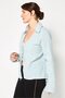 Women V Neck Gingham Long Sleeve Top, Multicolor - 3