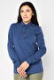 Women Spread Collar Long Sleeve Plain Shirt, Blue