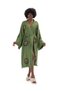Muslin Kimono 100% Cotton Piece Sun Eye Printed Patterned Bathrobe Kaftan Dressing Gown Khaki - 5